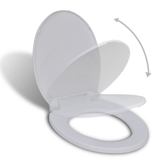 vidaXL Soft-close Toilet Seat White Oval - Giant Lobelia