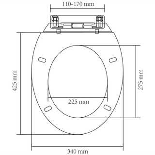 vidaXL Soft-close Toilet Seat White Oval - Giant Lobelia