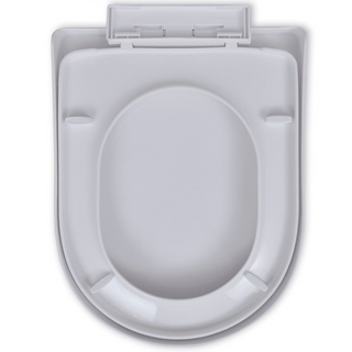 White Soft-close Toilet Seat Square - Giant Lobelia