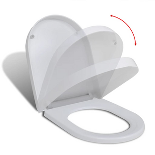 Soft-close Toilet Seat with Quick-release Design White Square - Giant Lobelia