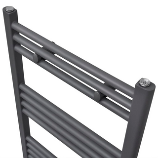 Grey Bathroom Central Heating Towel Rail Radiator Straight 500x764mm - Giant Lobelia