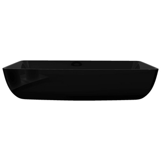 Ceramic Bathroom Sink Basin Black Rectangular - Giant Lobelia