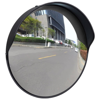 Convex Traffic Mirror PC Plastic Black 30 cm Outdoor - Giant Lobelia