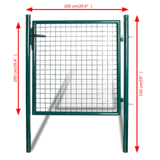 vidaXL Single Door Fence Gate Powder-Coated Steel - Giant Lobelia