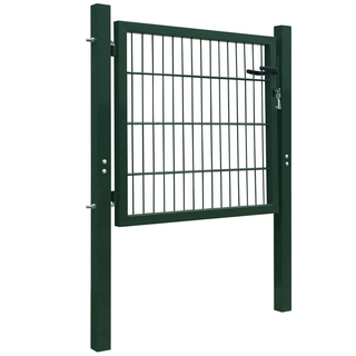 vidaXL Fence Gate Steel Green 105x150 cm - Giant Lobelia