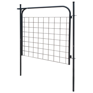 vidaXL Garden Fence Gate 100x100 cm Anthracite - Giant Lobelia