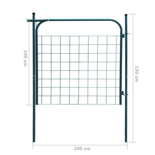 vidaXL Garden Fence Gate 100x100 cm Anthracite - Giant Lobelia