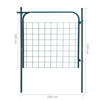 vidaXL Garden Fence Gate 100x100 cm Green - Giant Lobelia