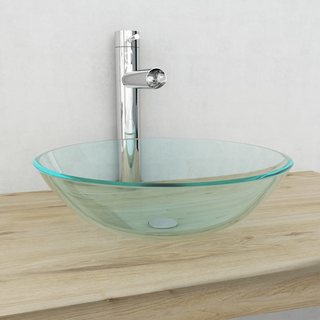 Basin Tempered Glass 42 cm Transparent - Giant Lobelia