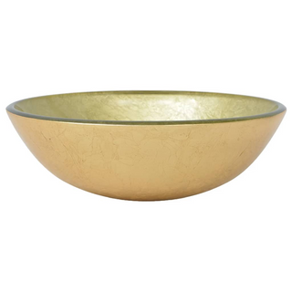 Basin Tempered Glass 42 cm Gold - Giant Lobelia