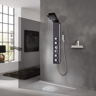 Shower Panel System Glass Brown - Giant Lobelia