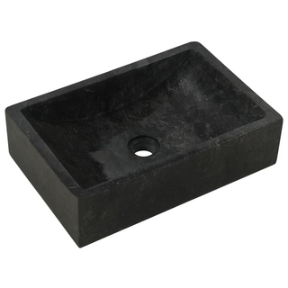 vidaXL Sink 45x30x12 cm Marble High Gloss Black - Giant Lobelia