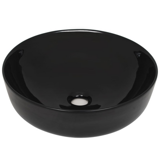 Basin Ceramic Round Black 41.5x13.5 cm - Giant Lobelia