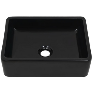 Basin Ceramic Rectangular Black 41x30x12 cm - Giant Lobelia