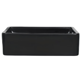 Basin Ceramic Rectangular Black 41x30x12 cm - Giant Lobelia