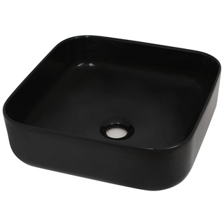 Basin Ceramic Square Black 38x38x13.5 cm - Giant Lobelia