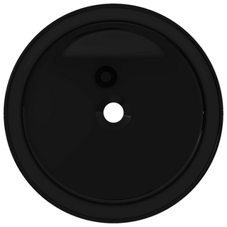 Basin Ceramic Round Black 40x15 cm - Giant Lobelia