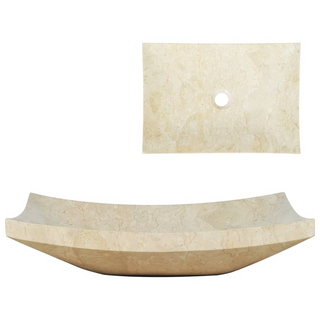 vidaXL Sink 50x35x12 cm Marble Cream - Giant Lobelia