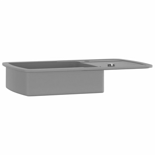 vidaXL Granite Kitchen Sink Single Basin Grey - Giant Lobelia