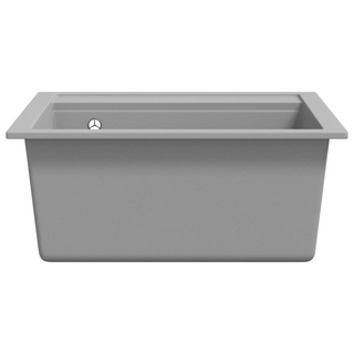 vidaXL Granite Kitchen Sink Single Basin Grey - Giant Lobelia