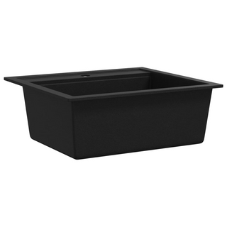 vidaXL Granite Kitchen Sink Single Basin Black - Giant Lobelia