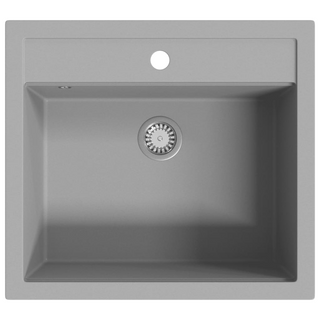 vidaXL Granite Kitchen Sink Single Basin Grey - Giant Lobelia