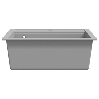 vidaXL Granite Kitchen Sink Single Basin Grey - Giant Lobelia