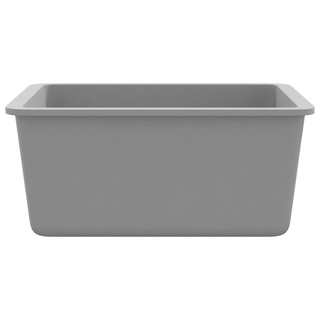 vidaXL Granite Kitchen Sink Single Basin Grey - Giant Lobelia