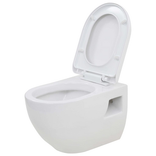 vidaXL Wall-Hung Toilet Ceramic White - Giant Lobelia