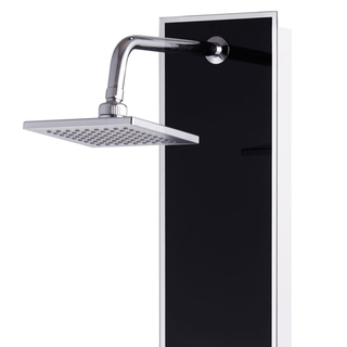 Shower Panel Unit Glass 18x42.1x120 cm Black - Giant Lobelia