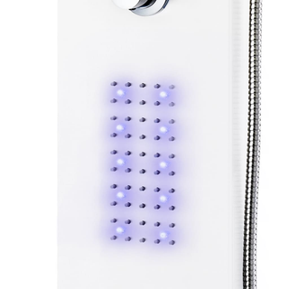 Shower Panel Unit Aluminium 20x44x130 cm White - Giant Lobelia