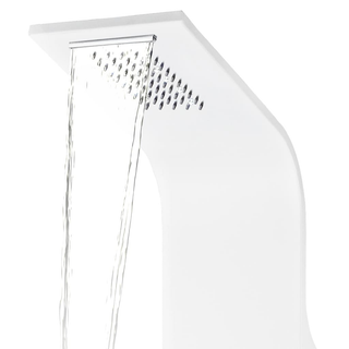 Shower Panel Unit Aluminium 20x44x130 cm White - Giant Lobelia