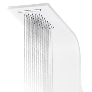 Shower Panel Unit Aluminium 20x44x130 cm White - Giant Lobelia