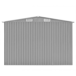 Garden Shed 257x298x178 cm Metal Grey - Giant Lobelia