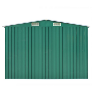 Garden Shed 257x489x181 cm Metal Green - Giant Lobelia