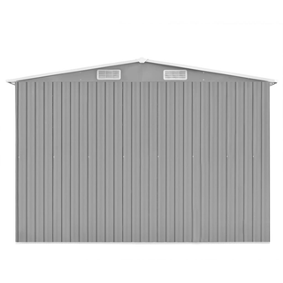 Garden Shed 257x392x181 cm Metal Grey - Giant Lobelia