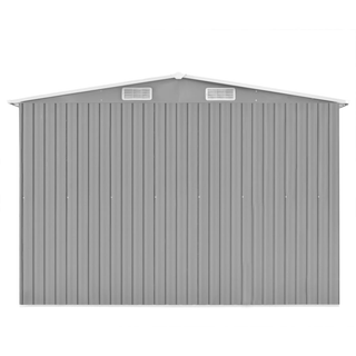 Garden Shed 257x489x181 cm Metal Grey - Giant Lobelia