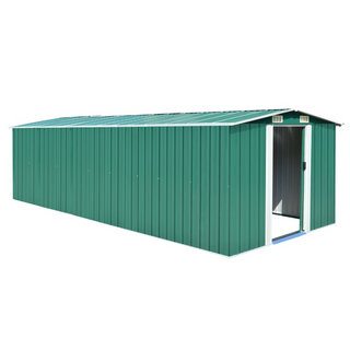 Garden Shed 257x580x181 cm Metal Green - Giant Lobelia