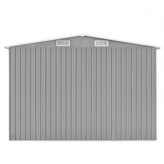 Garden Shed 257x580x181 cm Metal Grey - Giant Lobelia