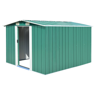 Garden Shed 257x298x178 cm Metal Green - Giant Lobelia