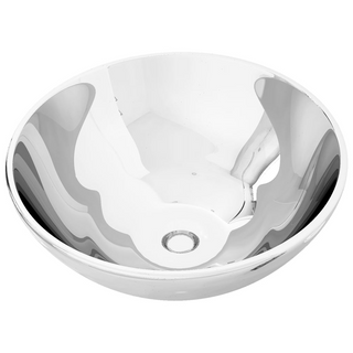 vidaXL Wash Basin 32.5x14 cm Ceramic Silver - Giant Lobelia