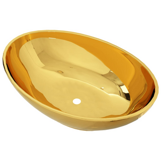 vidaXL Wash Basin 40x33x13.5 cm Ceramic Gold - Giant Lobelia