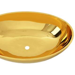 vidaXL Wash Basin 40x33x13.5 cm Ceramic Gold - Giant Lobelia