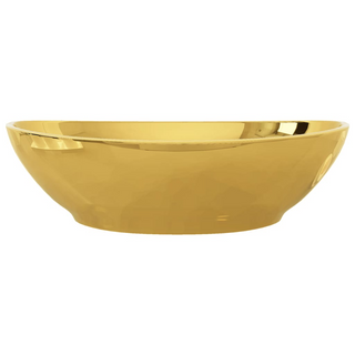 vidaXL Wash Basin 40x33x13.5 cm Ceramic Gold - Giant Lobelia