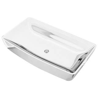 Wash Basin 71x38x13.5 cm Ceramic Silver - Giant Lobelia