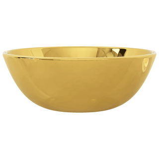 vidaXL Wash Basin 28x10 cm Ceramic Gold - Giant Lobelia