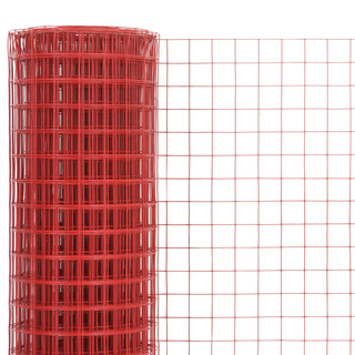 Chicken Wire Fence Steel with PVC Coating 25x1.5 m Red - Giant Lobelia