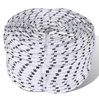 Braided Boat Rope Polyester 6 mm 500 m White - Giant Lobelia