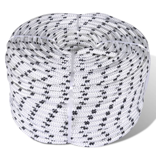 Braided Boat Rope Polyester 8 mm 500 m White - Giant Lobelia