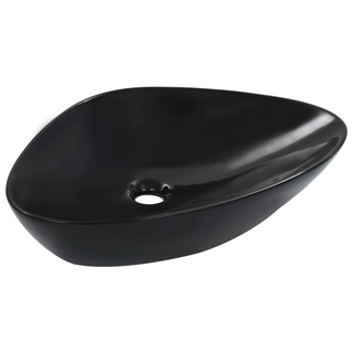 Wash Basin 58.5x39x14 cm Ceramic Black - Giant Lobelia